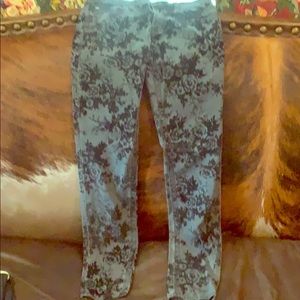 Floral black pants